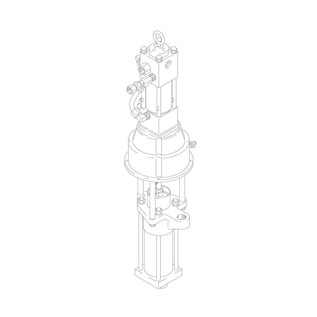 Viscount II Hydraulic Pump with Severe-Duty Displacement Pump for Solventborne/Waterborne Applications