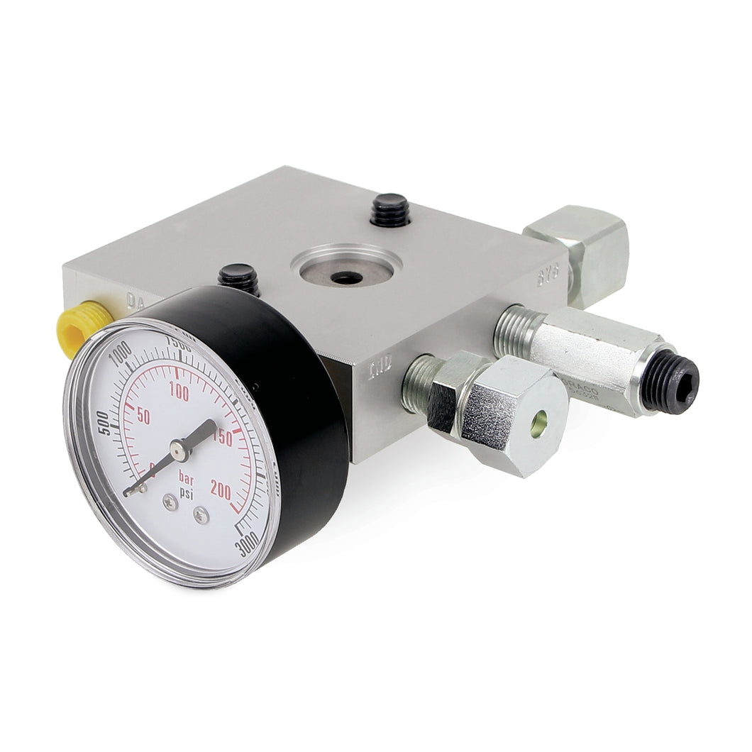 Graco Remote Pump Manifold (NPT) with Outlet Check Valve for Modu-Flo Pumps, System Fill Check Valve, Tubed Blowout Assembly