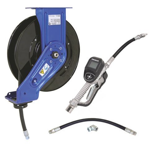 Graco 24D997 SDâ„¢ 10 Package, Oil, 1/2 in. (13 mm) Inlet, 1/2 in. X 35 ft. (13 mm X 11 m) Hose, NPT, Includes White Enclosure, Inlet Kit, & SDM5 Flexible Extension Meter