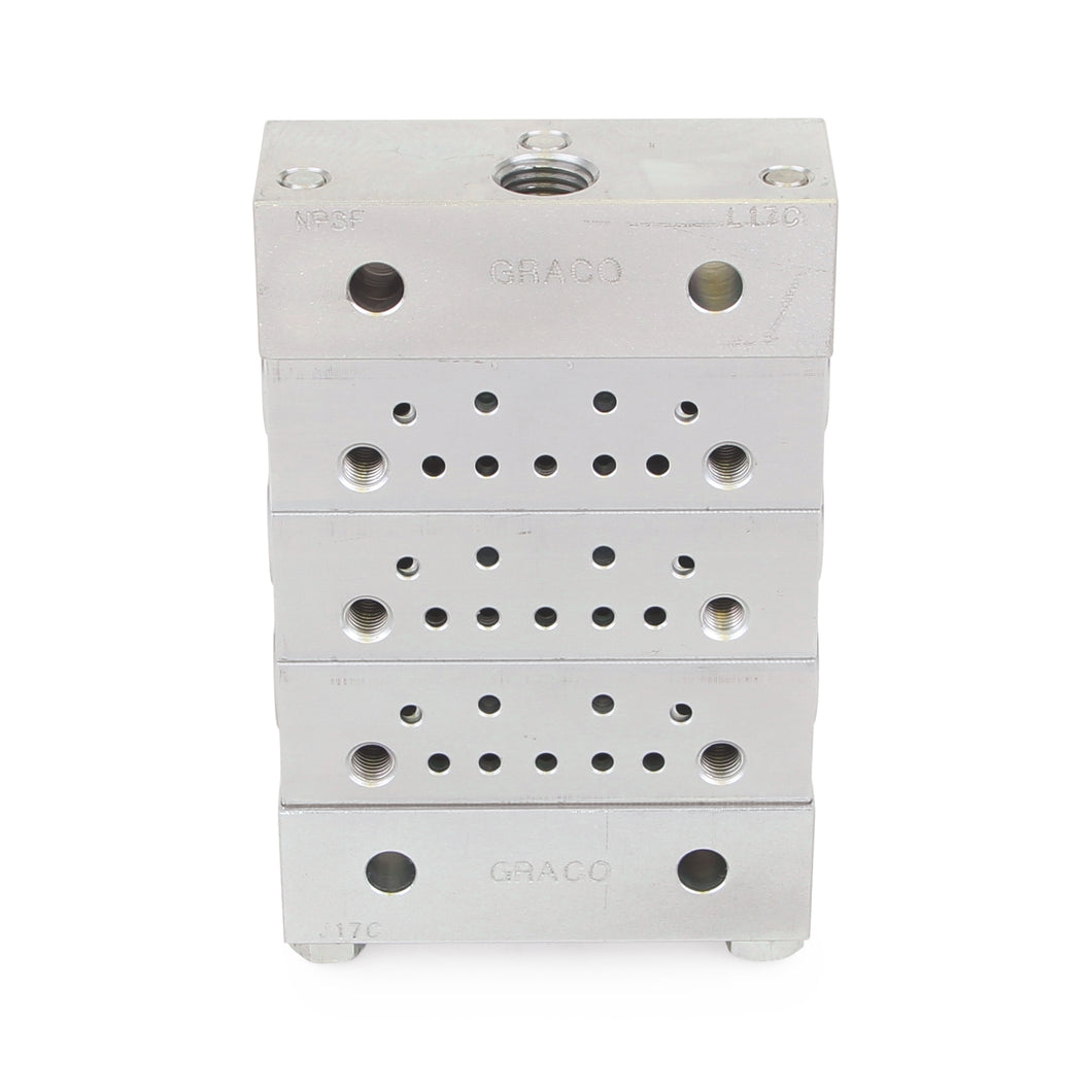 Graco Trabon® MSP Divider Valve - 3 Section Base Plate Assemblies - NPSF