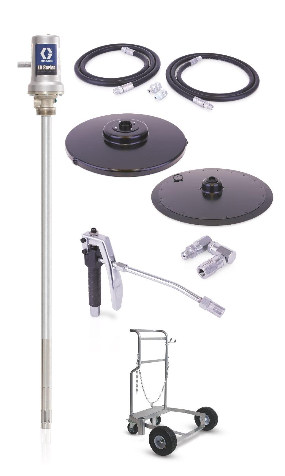Graco LD Series 50:1 180 kg Grease Pump Cart Mount Package