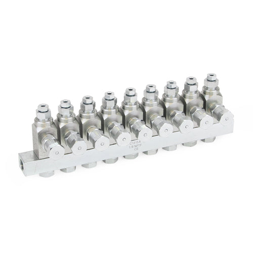 Graco GL-33™ Grease Injector, Carbon Steel, 9 Injector Manifold, 1/8 NPT