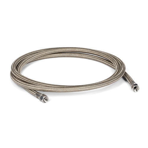 3.0 M (10 ft) Insulated Stainless Steel Braided PTFE Hot Melt Heated Hose, No. 8 (10.2 mm/0.401 in. ID)