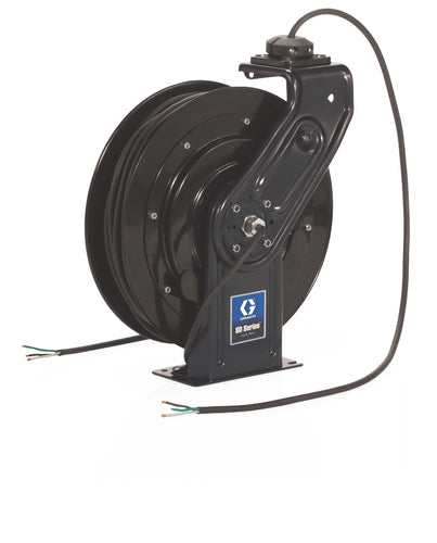SD™ 10 Series 230 Volt Cord Reel - Single Industrial Receptacle - 25 Meters, 16 Amp - Black