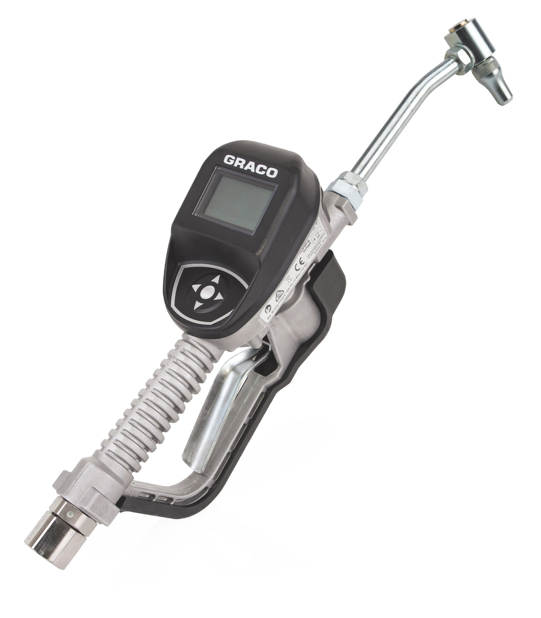 Graco SDM8 Series Electronic Manual Gear Lube Meter - Rigid Extension - 1/2 in. (13 mm) Inlet