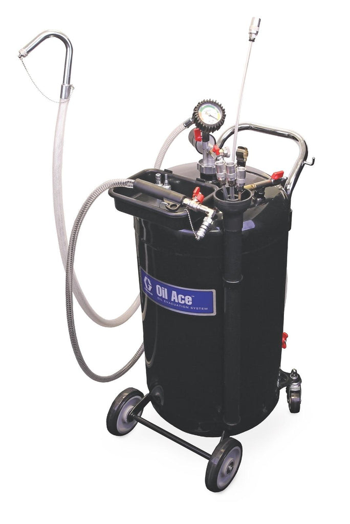 Graco Waste Oil Evacuation System with 90 L (24 gal) Steel Tank, Suction Probes and Adapters