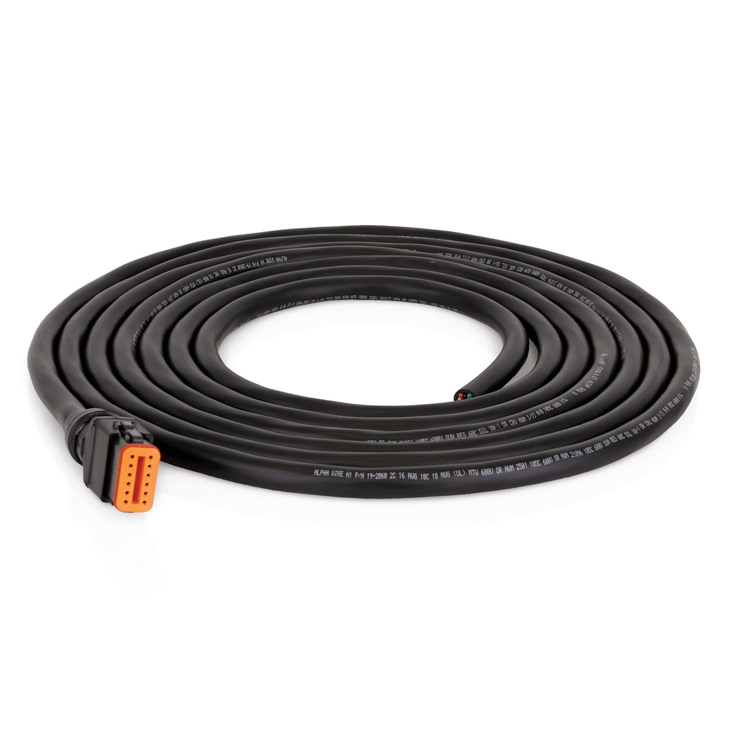 Graco Compact Dyna-Star® Wiring Extension, 12-Pin DT, 12-Wire Color Coded 20 ft Wiring Cable, Flying Leads