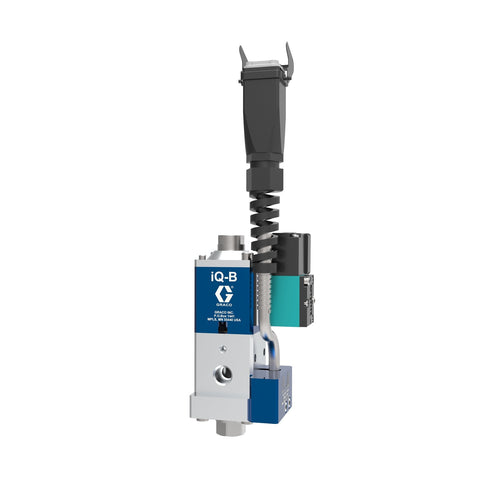 Graco V25BB000DA iQ Dispense Valve, Ball Seal, Ambient, RAC Tip, 0in (000mm) Nozzle, Remote Mount Solenoid