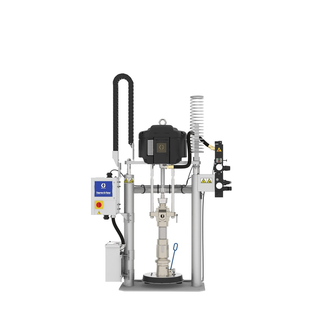 36:1 TOFw Check-Mate Severe Duty, Ambient, 5 Gal (20L) D60, 16 Gal (60L) Carbon Steel/Aluminum Platen, PTFE Nitrile, 240V, No ADM