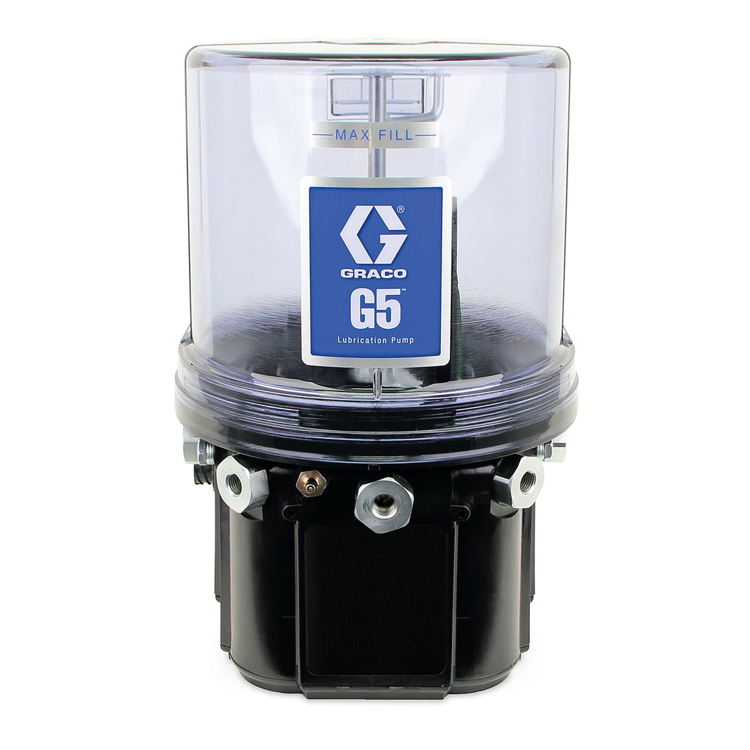 Graco G5™ Standard Grease Lubrication Pump, 24 VDC, 4 Liter, Remote Manual Run, Vertical Oriented 5-Pin CPC