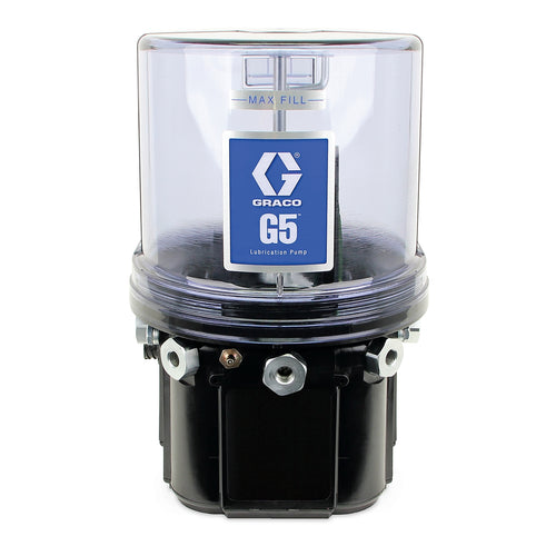 Graco G5™ Standard Pump Assembly, 24 VDC, 4 Liter,  External Low Level, Pressure Relief Valves, Return To Reservoir, Standard Oriented 5-Pin CPC