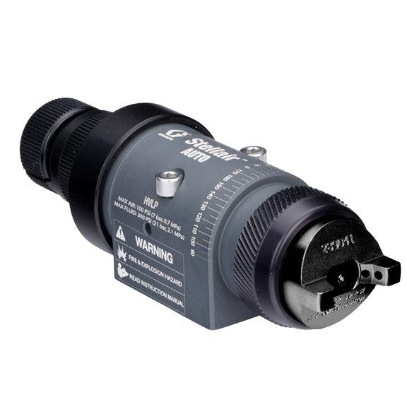 Stellair automatic air spray gun, conventional, 0.030 in (0.8 mm) nozzle for general applications with a fluid control knob