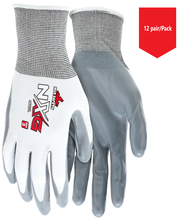 Load image into Gallery viewer, MCR Safety 9683 UltraTech Nylon Gray Nitrile Coated Palm Gloves - 12Pr/Pk