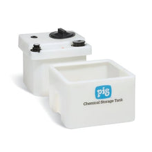 Load image into Gallery viewer, PIG Double-Wall Square Chemical Storage Tank Natural 14&quot; L x 14&quot; W x 13.5&quot; H