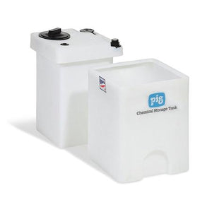 PIG Double-Wall Square Chemical Storage Tank Natural 14" L x 14" W x 22" H