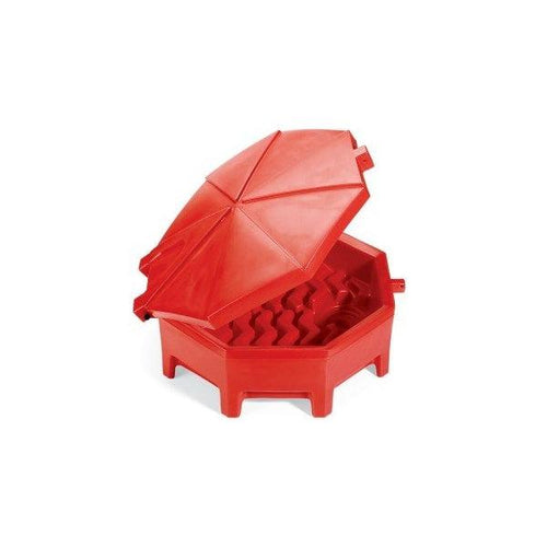 PIG Universal Poly Drum Funnel with Hinged Lid Black ext. dia. 29