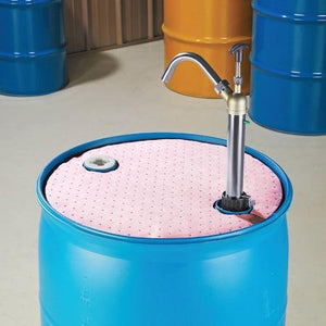 HazMat Chemical Barrel Top Absorbent Mat, 25PK