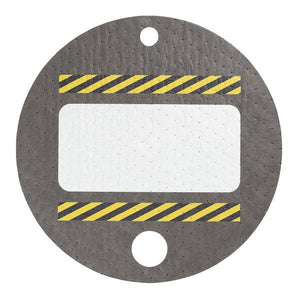 Absorbent Barrel Top Safety Message Mat with Poly Backing, Custom, 25PK