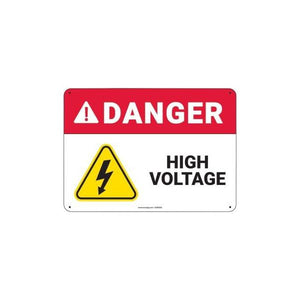 PIG High Voltage Sign 10" x 7" Plastic 10" L x 7" H