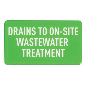 Storm Drain Utility Sign, Drains to On-Site Wastewater Treatment, 10PK