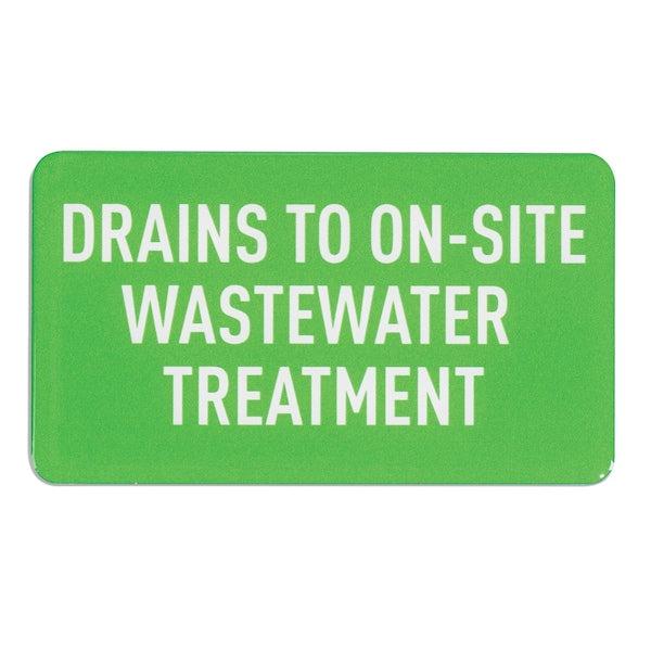 Storm Drain Utility Sign, Drains to On-Site Wastewater Treatment, 10PK
