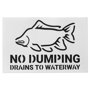 Storm Drain Stencil, Storm Drain Marker, 12.375in W x 19in L, 3PK