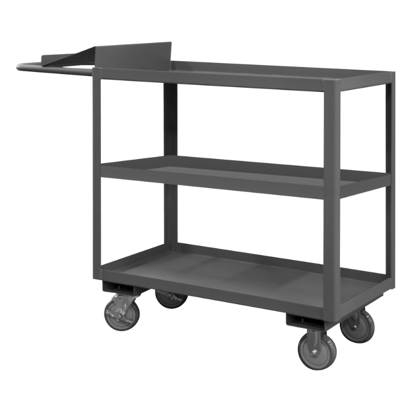 Durham OPC-3072-3-95 Order Picking Cart, 3 Shelves With Lips Up, 30 X 72