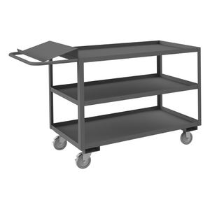 Durham OPC-2448-3-95 Order Picking Cart, 3 Shelves With Lips Up, 24 X 48