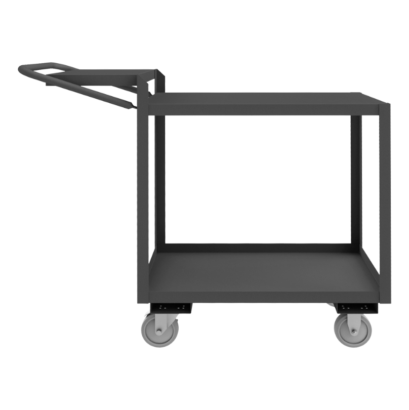 Durham OPCFS-1832-3-95 Order Picking Cart, 3 Shelves With Lips Up, 18 X 32