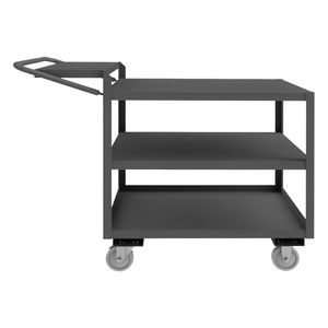 Durham OPCFS-2448-3-BLU-95 Order Picking Cart, 3 Shelves, 2 Flush – Bottom Lipped, 24 X 48