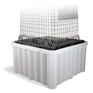 PIG® Heavy-Duty Poly IBC Tote Spill Containment Pallet with Drain