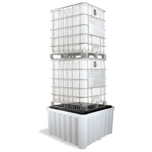 PIG® Heavy-Duty Poly IBC Tote Spill Containment Pallet with Drain