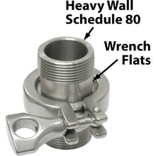 Load image into Gallery viewer, Pirate Brand PB-SC114 Quick Removal Coupling (Sanitary Clamp Style) Union, 1-1/4" Mnpt, Complete