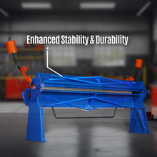 Load image into Gallery viewer, MechMaxx 100-inch Manual Sheet Metal Brake - 12 Gauge Bending Capacity, Adjustable Fingers, 8 Ft. Heavy-Duty Steel Construction, Precision Bending for Box and Pan PB10012