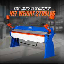 Load image into Gallery viewer, MechMaxx 100-inch Manual Sheet Metal Brake - 12 Gauge Bending Capacity, Adjustable Fingers, 8 Ft. Heavy-Duty Steel Construction, Precision Bending for Box and Pan PB10012