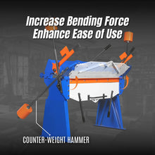 Load image into Gallery viewer, MechMaxx 48” Manual Pan and Box Brake - Heavy Duty, Durable Construction, 12 Gauge Mild Steel, 135° Bending Angle, Individual Bending Fingers" PB4812
