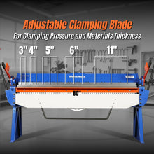 Load image into Gallery viewer, MechMaxx 80-inch Manual Sheet Metal Brake - 12 Gauge Bending Capacity, Adjustable Fingers, 6 Ft. Heavy-Duty Steel Construction for Precision Bending PB8012