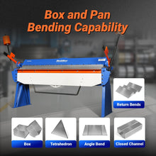 Load image into Gallery viewer, MechMaxx 80-inch Manual Sheet Metal Brake - 12 Gauge Bending Capacity, Adjustable Fingers, 6 Ft. Heavy-Duty Steel Construction for Precision Bending PB8012