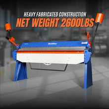 Load image into Gallery viewer, MechMaxx 80-inch Manual Sheet Metal Brake - 12 Gauge Bending Capacity, Adjustable Fingers, 6 Ft. Heavy-Duty Steel Construction for Precision Bending PB8012