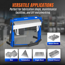 Load image into Gallery viewer, MechMaxx 50-Inch Foot Clamp Pan and Box Brake, Light Duty Sheet Metal Folding Machine, 0–135° Bending Angle, 1.9" Clamping Lift, 2" Box Depth PBA5014