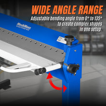 Load image into Gallery viewer, MechMaxx 50-Inch Foot Clamp Pan and Box Brake, Light Duty Sheet Metal Folding Machine, 0–135° Bending Angle, 1.9" Clamping Lift, 2" Box Depth PBA5014