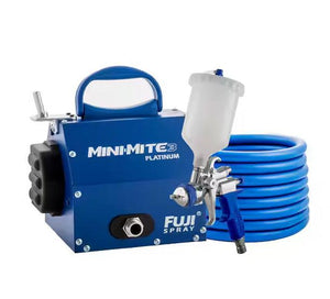 Fuji Spray Mini-Mite 3 PLATINUM-T75G HVLP Paint Sprayer Gun, 600cc Gravity Feed Cup & 1.3 mm Air Cap Set HVLP Paint Sprayer System