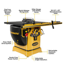 Load image into Gallery viewer, ArmorGlide 10-Inch Table Saw, 30-Inch Rip, 5 HP, 230V 1Ph (PM2000BT)