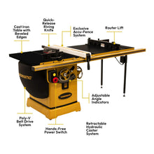 Load image into Gallery viewer, ArmorGlide 10-Inch Table Saw, 50-Inch Rip, Router Lift, 5 HP, 230/460V 3Ph (PM2000T)