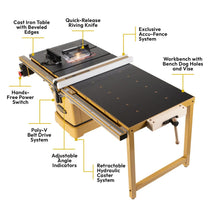 Load image into Gallery viewer, ArmorGlide 10-Inch Table Saw, 50-Inch Rip, Workbench, 5 HP, 230/460V 3Ph (PM2000BT)