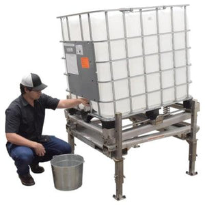 Vestil™ IBC Tote Tilt Stand with Forklift Pockets and Adjustable Legs