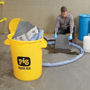 PIG® Spill Kit in 32-Gallon High-Visibility Economy Container