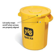 Load image into Gallery viewer, PIG® HazMat Spill Kit in 32-Gallon High-Visibility Economy Container