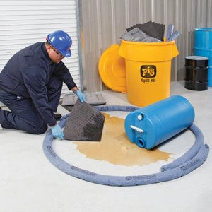 PIG® Spill Kit in 55-Gallon High-Visibility Economy Container