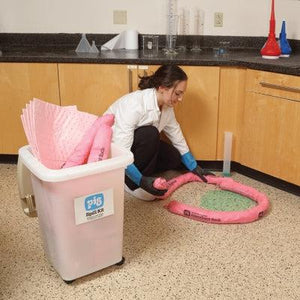 PIG® HazMat Spill Kit in See-Thru Mobile Container with Neutralizer
